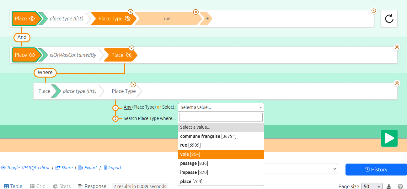 Screenshot without faceted browsing