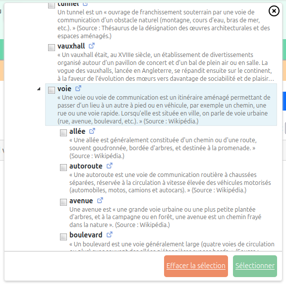 Screenshot template tree